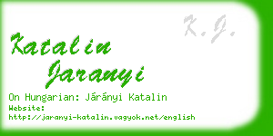 katalin jaranyi business card