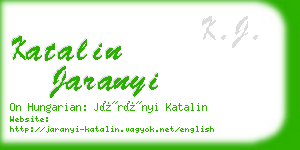 katalin jaranyi business card